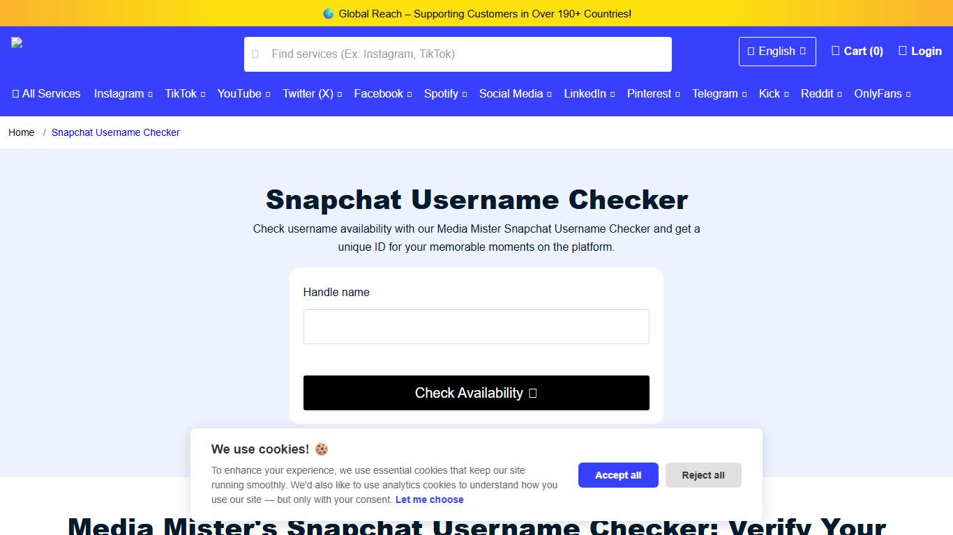 Free Snapchat Username Checker Media Mister